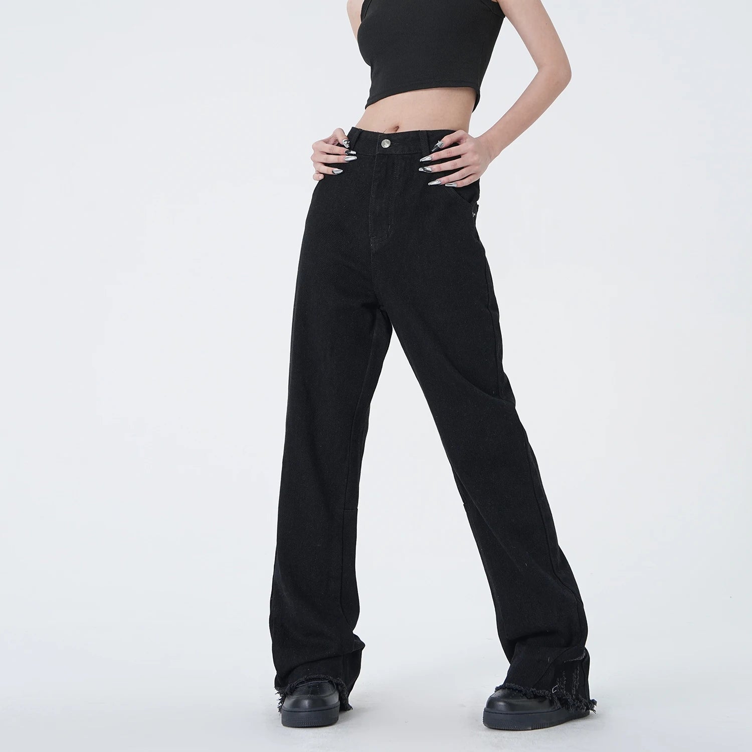 Flared Denim Jeans Pants