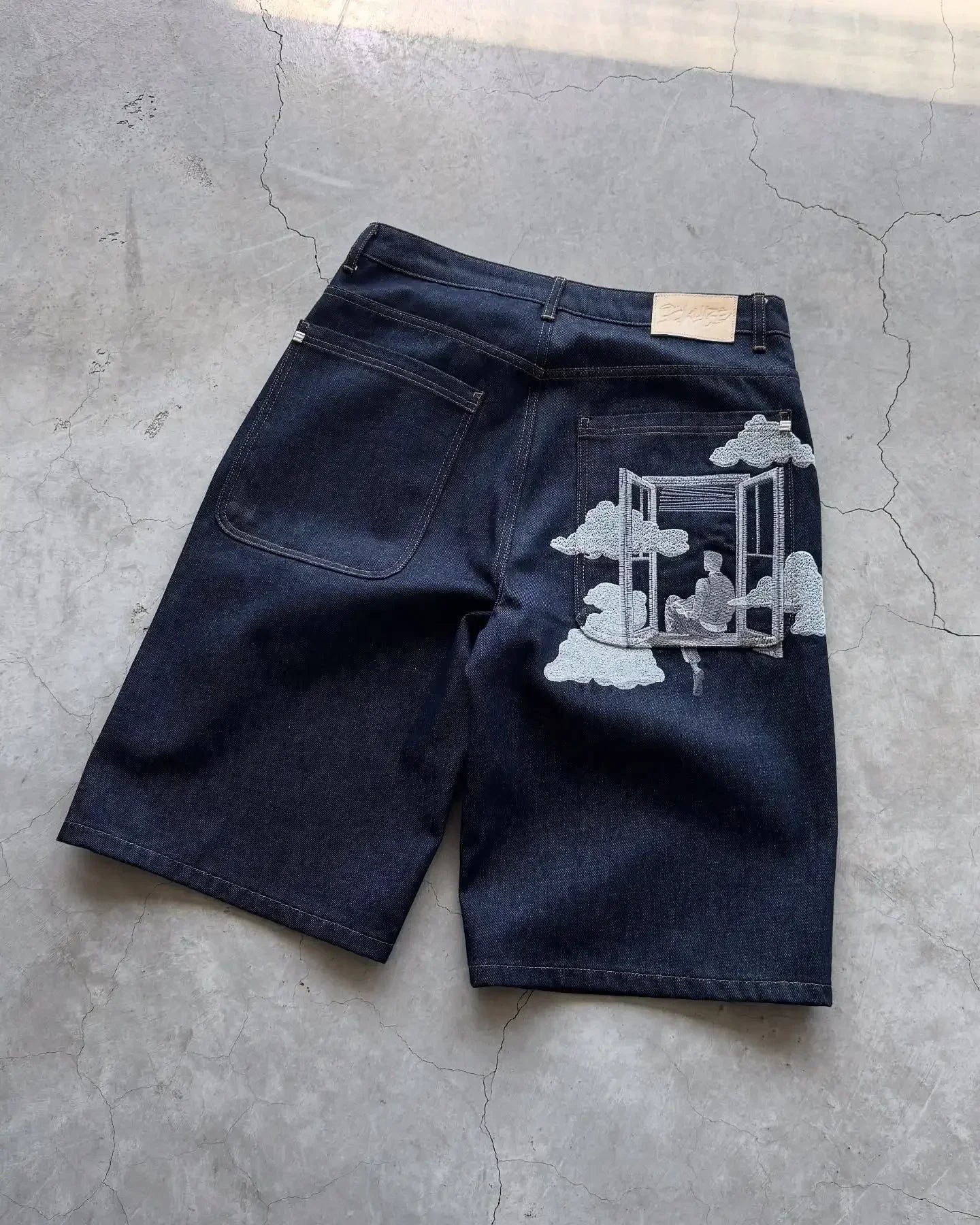 Cherry Blossom Denim Shorts