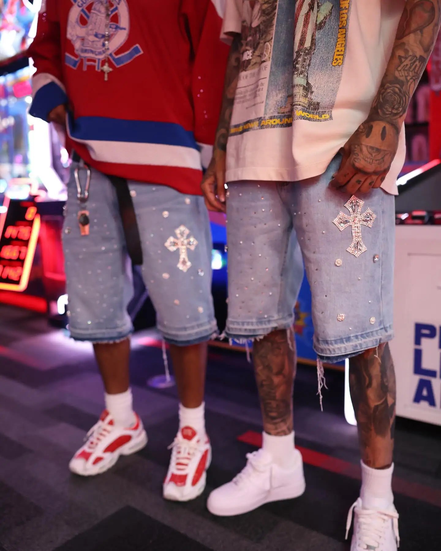 Genuine Rhinestone Denim Shorts