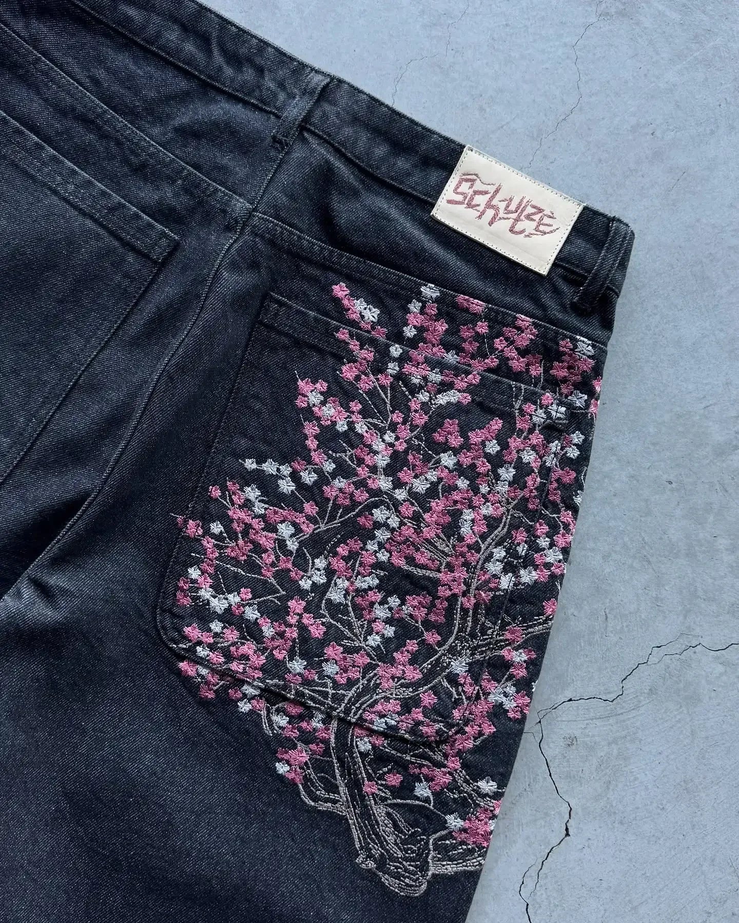 Cherry Blossom Denim Shorts