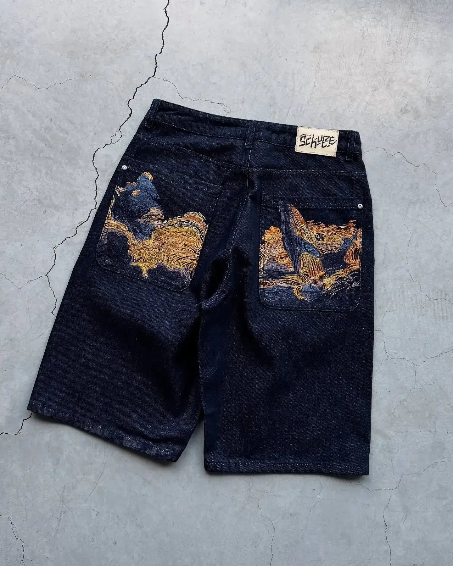 Cherry Blossom Denim Shorts