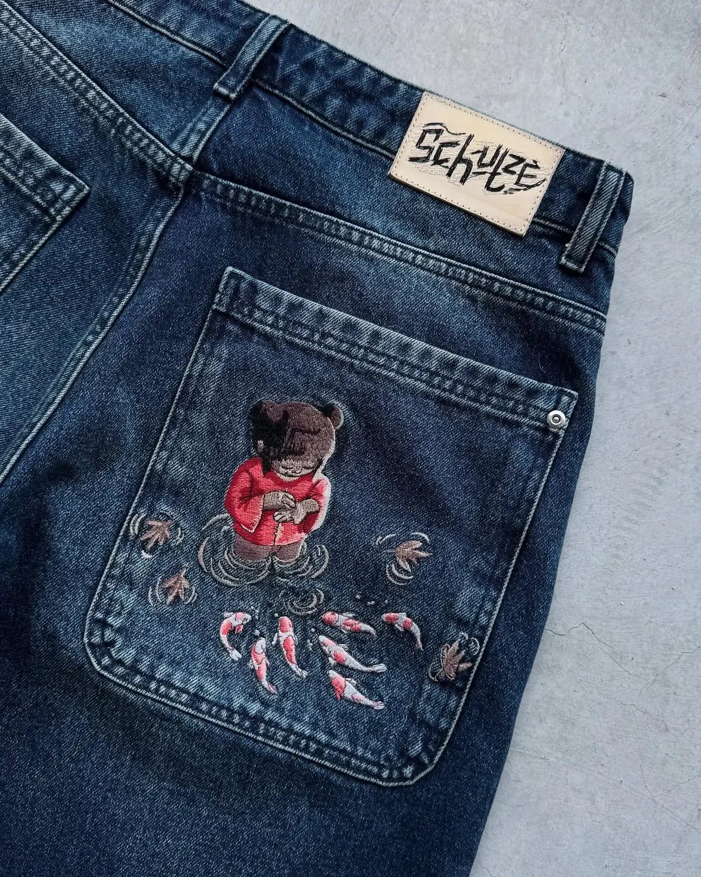 Cherry Blossom Denim Shorts