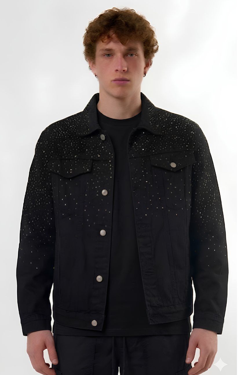 Diamond Detail Denim Jacket